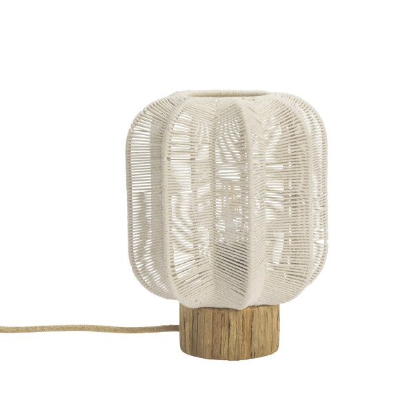 MADAM STOLTZ Stolní lampa Seagrass/Cotton Rope, přírodní barva, textil