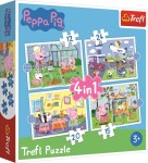 Trefl Puzzle Peppa Vzpomínky na prázdniny 4v1 Trefl