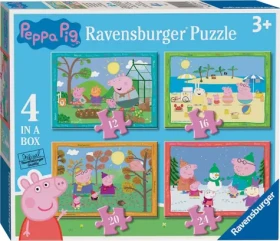 Ravensburger Puzzle Prasátko Peppa: Roční období 4 v 1