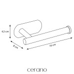 CERANO - Samolepící držák toaletního papíru Reno - černá matná CER-479428