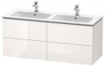 DURAVIT - L-Cube Umyvadlová skříňka 55x129x48 cm, 4 zásuvky, lesklá bílá LC625902222