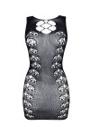 Dámské erotické šaty Paola - BEAUTY NIGHT FASHION černá S/L
