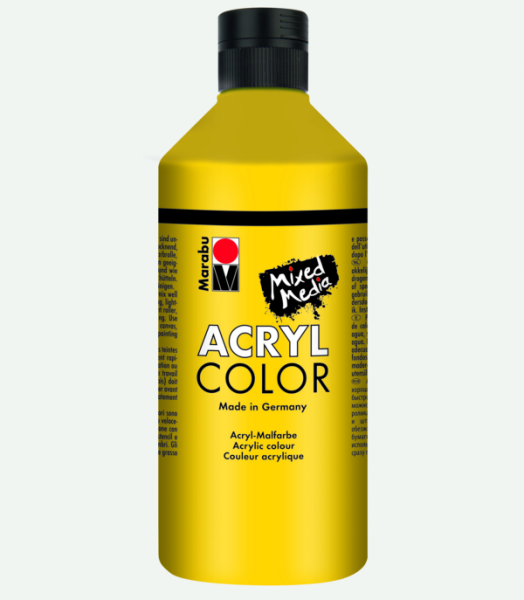 Akrylová barva Marabu Acryl Color 500 ml - žlutá 019