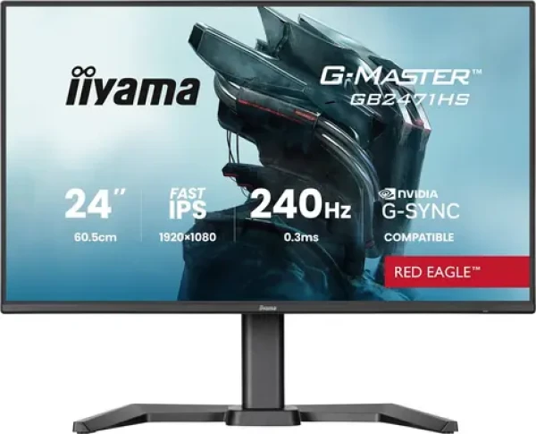 23.8" IIYAMA G-Master GB2471HS-B1 černá / LED / IPS / 1920 x 1080 / 16:9 / 0.3 ms / 1000:1 / 350cd-m2 / VESA (GB2471HS-B1)