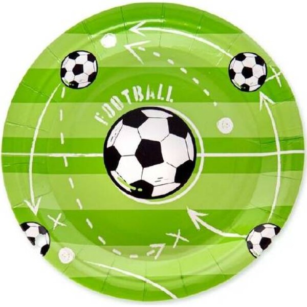 Papírový talíř fotbal 18cm 6ks - Party Pal