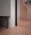 Erga Paris, stabilizační vzpěra pro sprchové zástěny o tloušťce skla 8mm, délka max. 100% 150cm, černá matná, ERG-V02-PARIS-BAR-BK