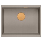 Quadron - Granitový dřez Logan 100 Beige Měď HQJ6045U4_PVDC1_U
