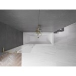 MEXEN/S - Velar L dvoukřídlá posuvná vanová zástěna 70 x 150, dekor, zlatá 896-070-003-31-50