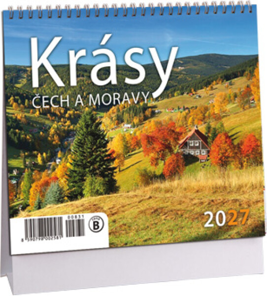 Stolní kalendář mini 2027 Aria Krásy Čech a Moravy