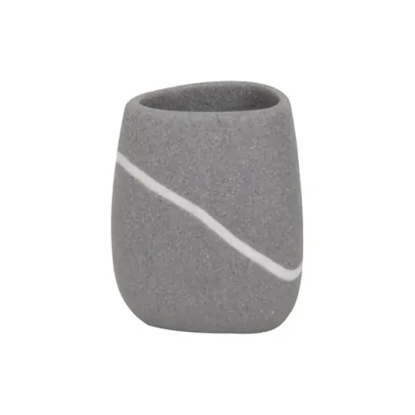 MSV ZEN kelímek do koupelny šedý / polyresin (3700703955412)
