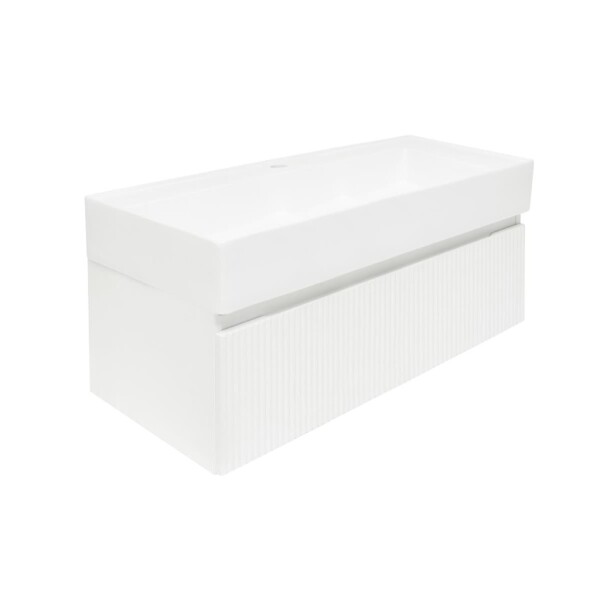Koupelnová skříňka s umyvadlem SAT Evolution 98x30x44,8 cm bílá mat SATEVO100WMU2 SATEVO100WMU2
