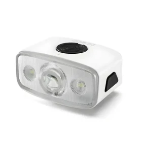 Rockbros QC1200 bílá / Přední světlo na kolo / 1200 lm / USB-C nabíjení