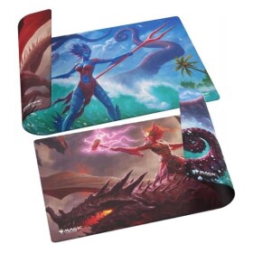 Oboustranná herní podložka Gamegenic Magic: The Gathering - Reality Fracture - Kiora of Salt and Sand, Kiora of Fire and Ashes