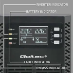 Qoltec 52281 / UPS / On-line / 2000VA / 2000 W / LCD / USB (52281)