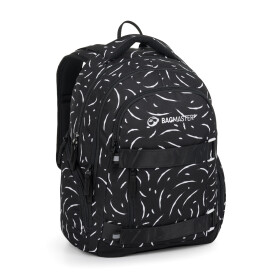 Studentský batoh Bagmaster NOMAD 25 A ČERNO-BÍLÝ, 3 roky záruka