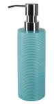 Spirella TUBE Ribbed dávkovač mýdla tyrkysový / keramika / 350 ml