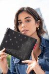 Sada kabelka a taštička na zip Reisenthel Shopper e1 set Glossy dots black