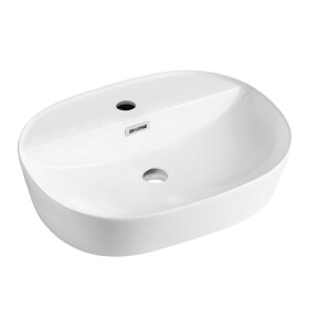 Mereo Umyvadlo na desku s přepadem, Lota, 500x380x150 mm, oválné, keramické UC503815