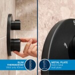 GROHE - Vitalio Start Sprchový set s termostatem pod omítku, průměr 25 cm, 2 proudy, matná černá 348832430