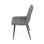 Jídelní židle, šedá, sametová látka, DCL-X7015 GREY2