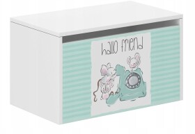 GLOBIS Dětský úložný box se třemi myškami 40x40x69 cm Zelená