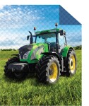 DumDekorace Dětský přehoz s potiskem - Traktor Šířka: 170 cm | Délka: 210 cm