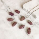 Ocelový náhrdelník s růženínem Enrica, chirurgická ocel, Zlatá 45 cm + 5 cm (prodloužení)