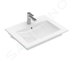 VILLEROY & BOCH - Venticello Umyvadlo nábytkové 650x500 mm, s přepadem, otvor pro baterii, CeramicPlus, alpská bílá 4124G6R1