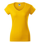 Fit V-neck tričko dámské žlutá XS