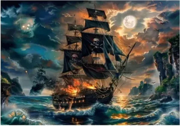 Clementoni 21738 Puzzle Piráti prokletých moří 300 dílků