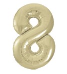 Balónek fóliový narozeniny číslo 8 zlatý 86cm Balónek fóliový narozeniny číslo 8 zlatý 86cm