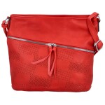 Trendy dámská koženková crossbody kabelka Rebecca, červená