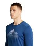 ICEBREAKER Mens Merino 200 Oasis LS Crewe Rising Light, Lazurite (vzorek) velikost: M