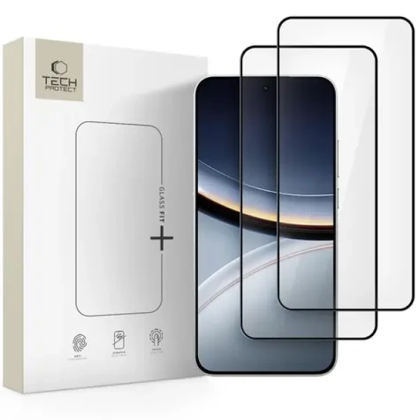 Tech-Protect Glass FIT+ černá / Tvrzené sklo / Xiaomi Poco F7 5G / 2 ks