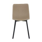 Židle jídelní, cappuccino samet, kov černý mat