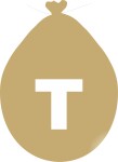 Balónek písmeno T zlaté balonky.cz Balónek písmeno T zlaté balonky.cz