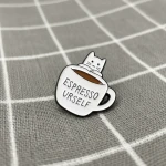Pinarna.cz Espresso urself / Dej si espresso - bílá kočička