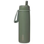 B.box Nerezová termoska na pití s brčkem 690 ml - Olive