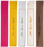 Kožená záložka se střapci Jeden Tag ein Kapitel