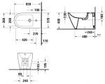 DURAVIT - D-Neo Stojící bidet, bílá 2294100000