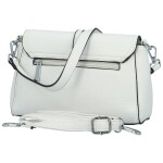 Módní dámská koženková kabelka na rameno Asmara, bílá