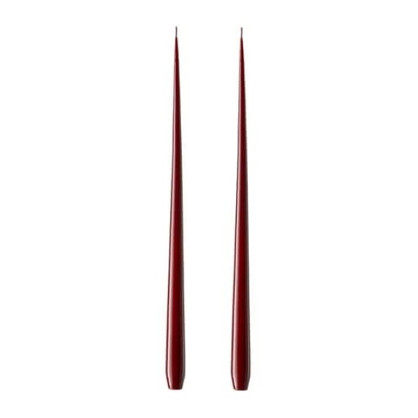 Ester & erik Svíčka Taper Lacquer 32 cm – 44/2 Deep Wine – set 2 ks, červená barva, vosk