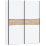 FRONTI Šatní skříň BERNO 150 - bílá + jackson hickory 22014