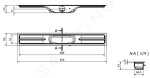 I-Drain - Linear 54 Nerezový sprchový žlab, délka 600 mm, s hydroizolací ID4M06001X1