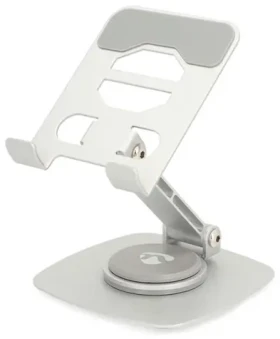 Nedis stojánek na telefon stříbrná / Stojánek / Univerzální / 360° natočení / Hliník (SSTND210SI)