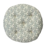 MADAM STOLTZ Kulatý podsedák Blue Ø 45 cm, modrá barva, textil