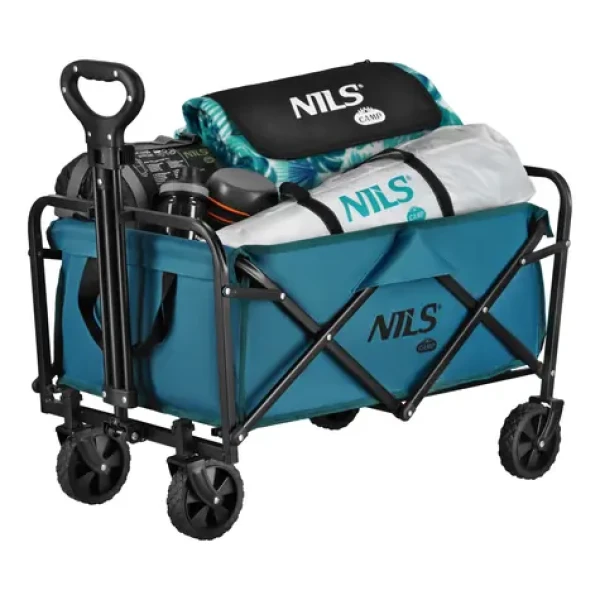 NILS Camp NC4306 Skládací kempingový vozík tyrkysový (5908261688287)