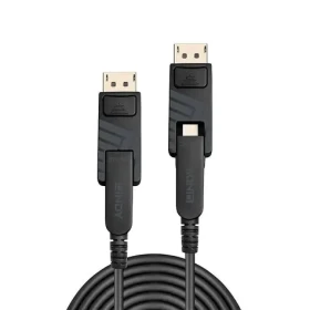 Lindy Fibre Optic Hybrid Mini DisplayPort 1.4 černá / DisplayPort kabel / 70 m / 8K 60Hz / 32,4 Gbit/s (38485)