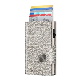 TRU VIRTU Click Slide Silver Metallic/Silver / Peněženka / RFID ochrana / Kůže a hliník / 5 karet (24104000101)