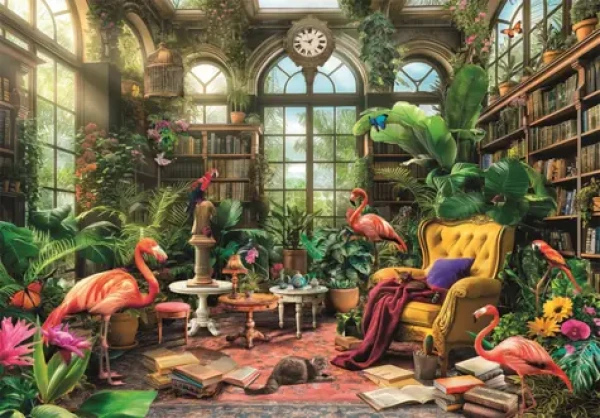 Clementoni 39936 Puzzle Knihovna ve skleníku 1000 dílků